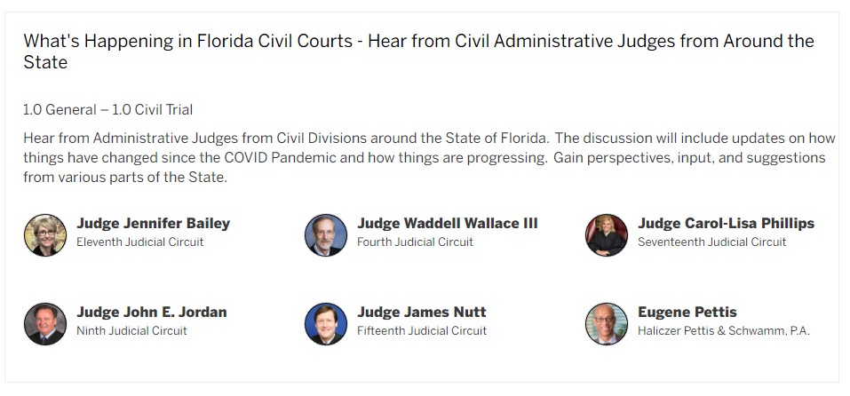 Civil Division Administrative Juges Florida 